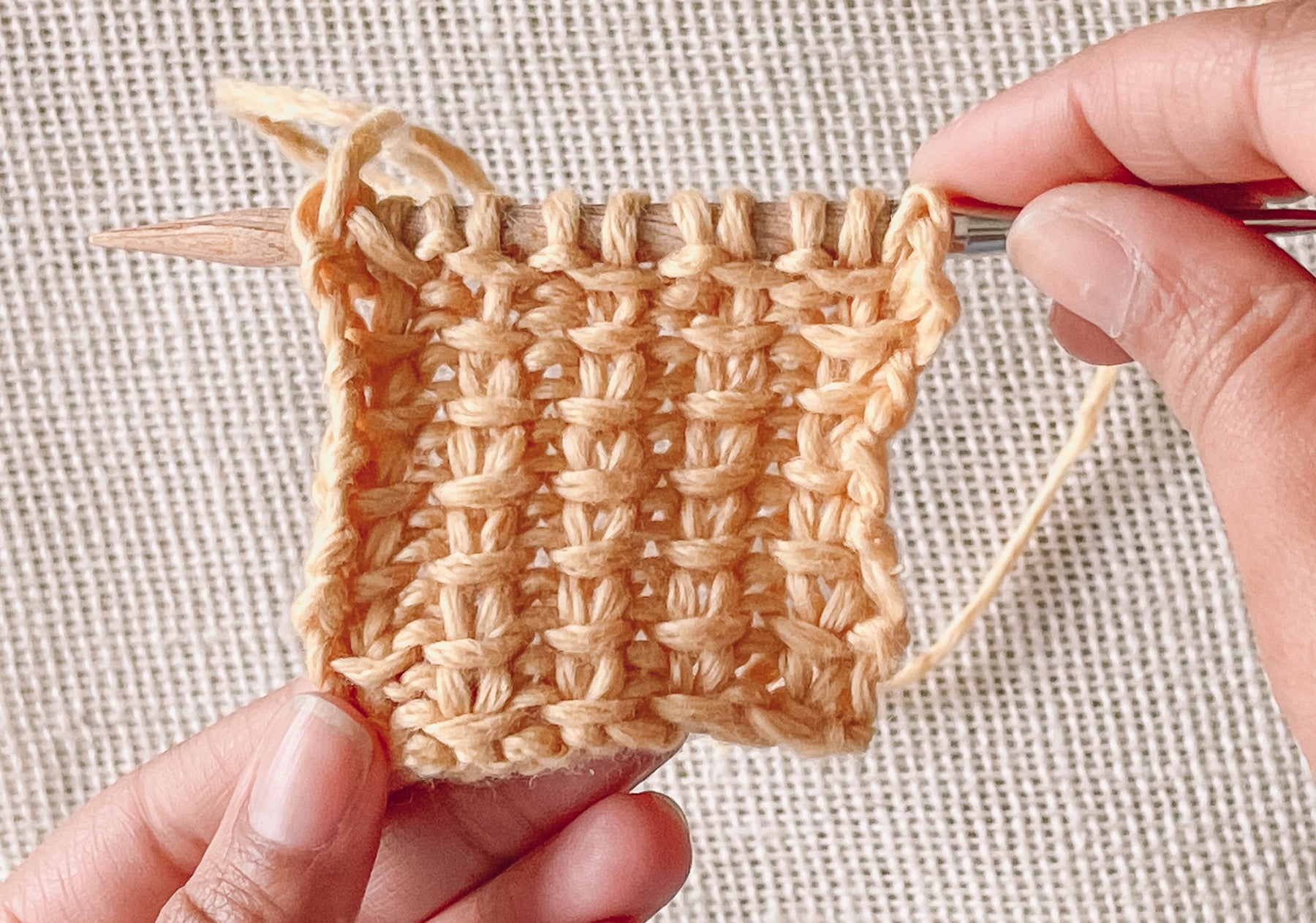 How to knit jute stitch