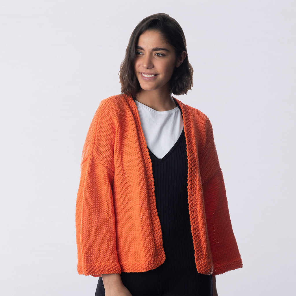 Cardigan on sale orange femme