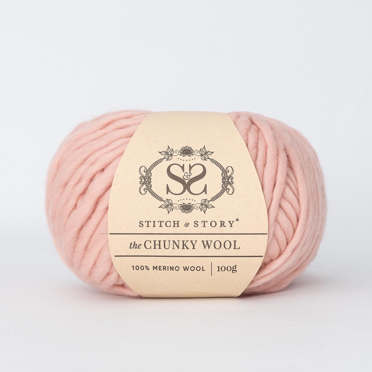 Stitch & Story 100% Merino Wool The Chunky Wool in Heritage Pink
