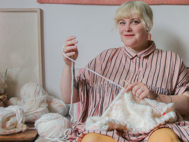 Lydia Morrow writes about knitting with our Jolie yarn