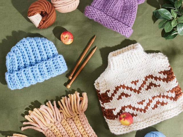 Download the Saunter Collection free knitting and crochet patterns