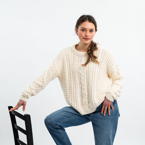 Atlantis Cable Sweater Knitting Kit