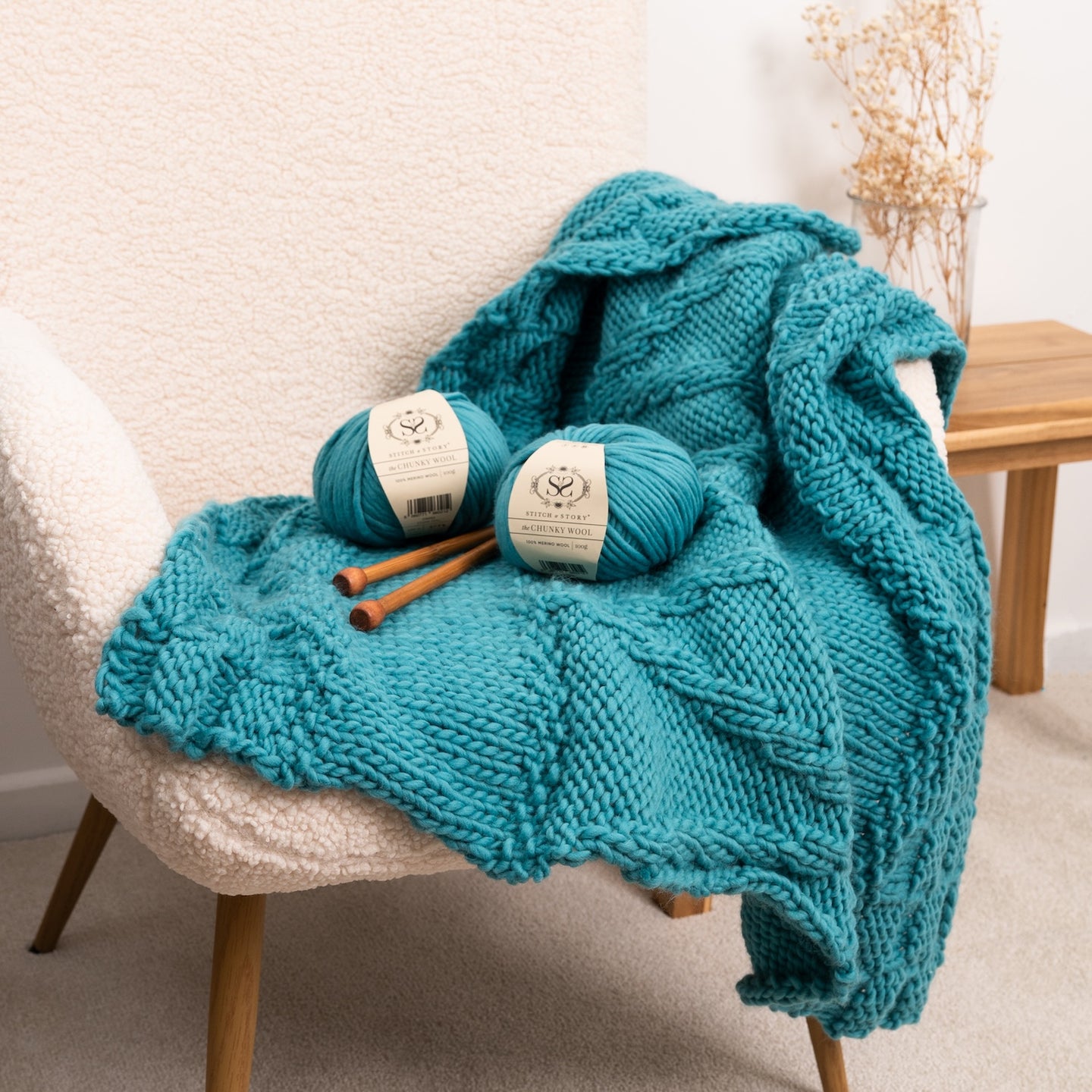 Bounty Throw Knitting Kit New Edition
