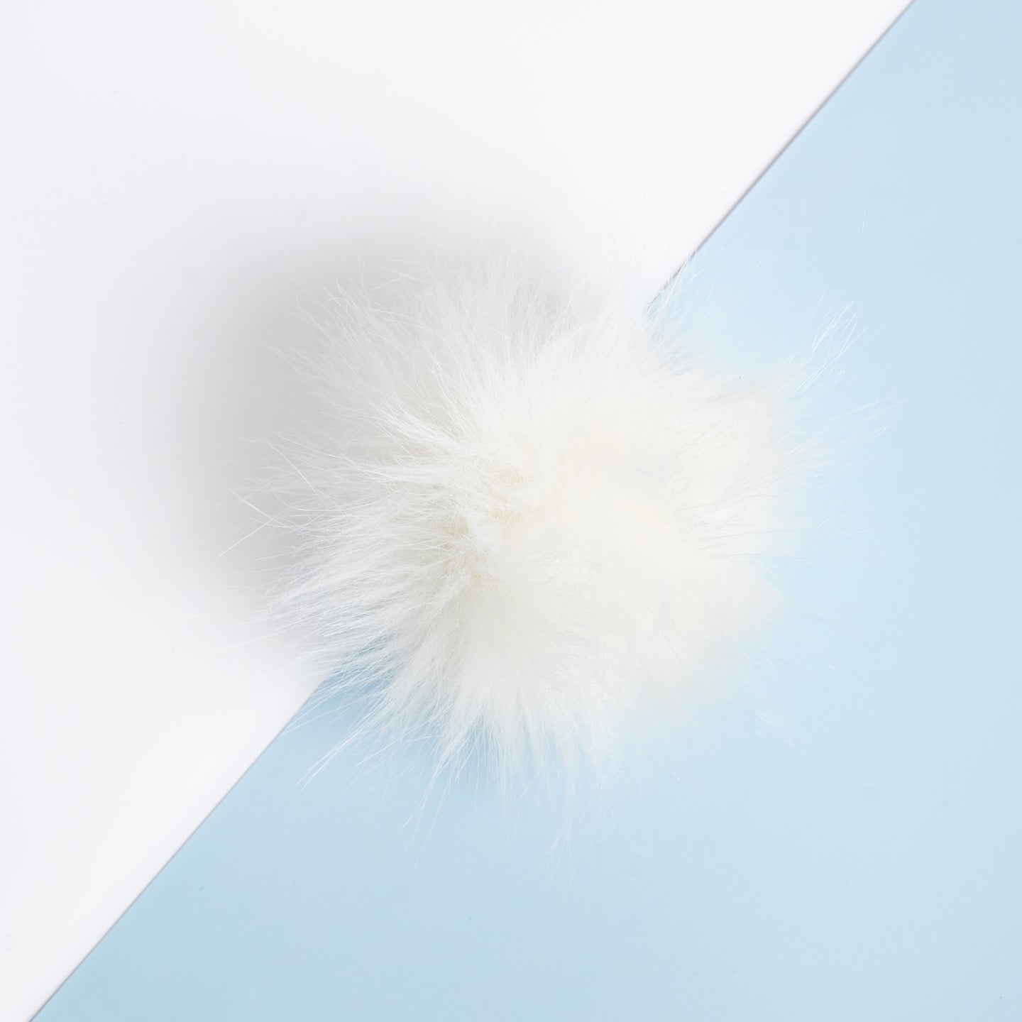 White Faux Fur Pom-pom