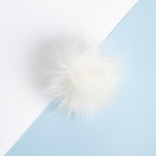 White Faux Fur Pom-pom