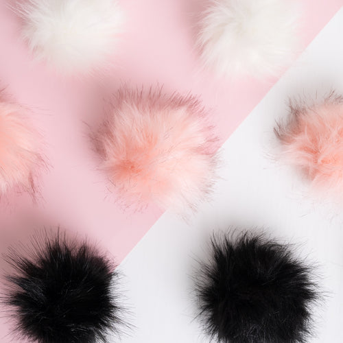 Pink Faux Fur Pom-pom