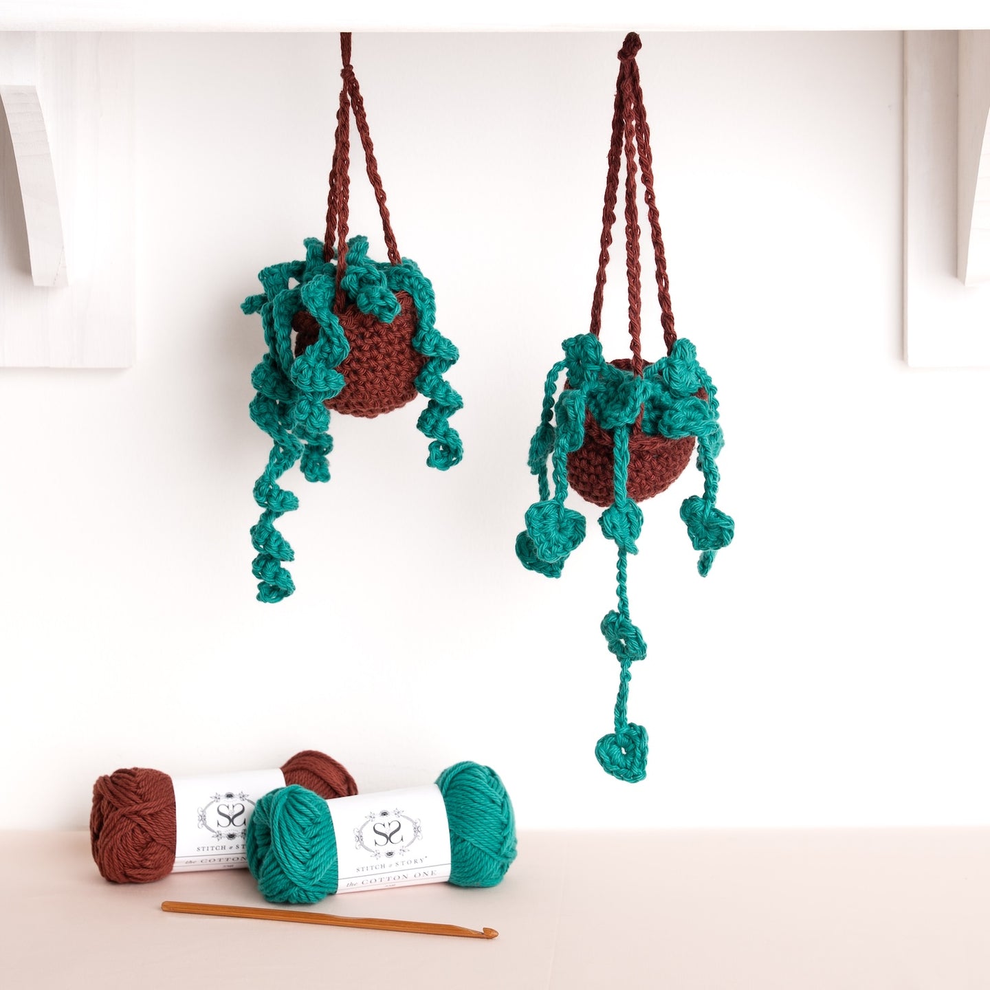 Hanging Plant Duo Amigurumi Crochet Kit