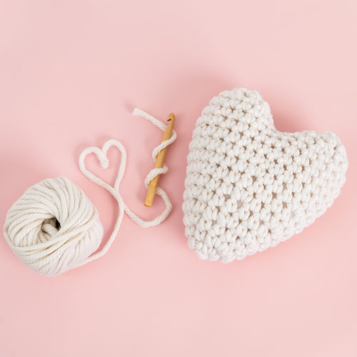 Love Me Heart Cushion Crochet Kit
