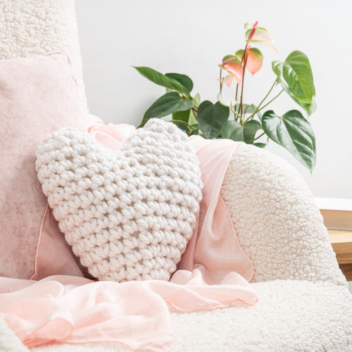 Love Me Heart Cushion Crochet Kit