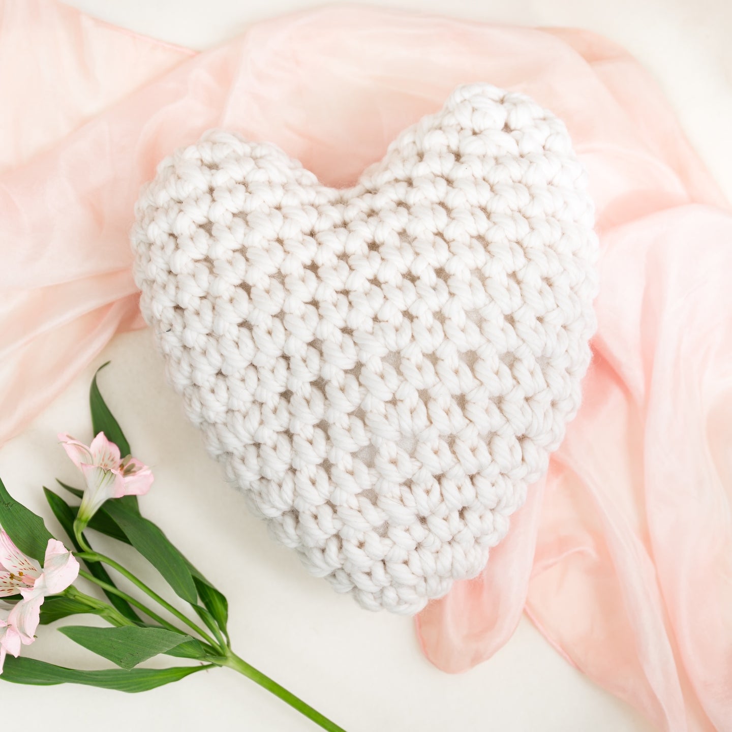 Love Me Heart Cushion Crochet Kit