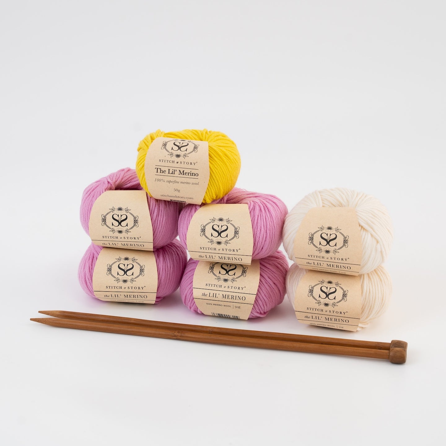 Hooded Stripy Baby Blankie Knitting Kit