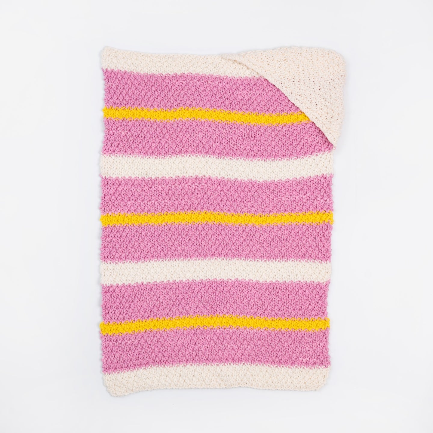 Hooded Stripy Baby Blankie Knitting Kit