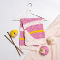 Hooded Stripy Baby Blankie Knitting Kit