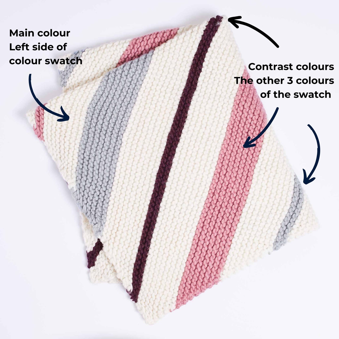 Striped Bauhaus Throw Knitting Kit