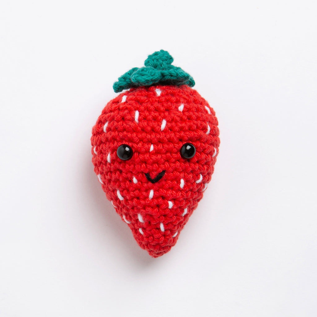 Aubrey the Strawberry Amigurumi Crochet Kit | Stitch & Story