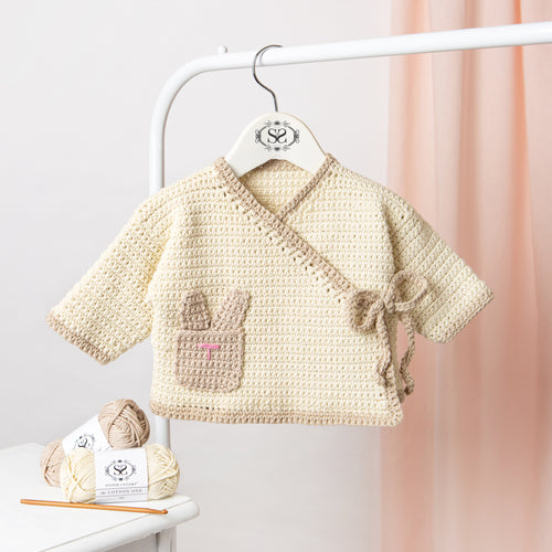 Kali Bunny Baby Cardigan Crochet Kit