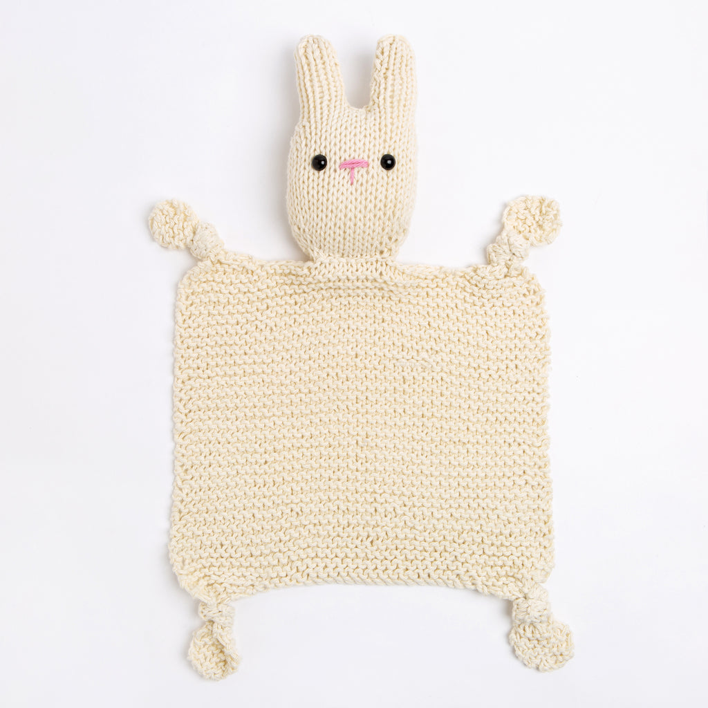 Kris Bunny Baby Comforter Knitting Kit | Stitch & Story