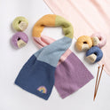 Rainbow Striped Scarf Knitting Kit
