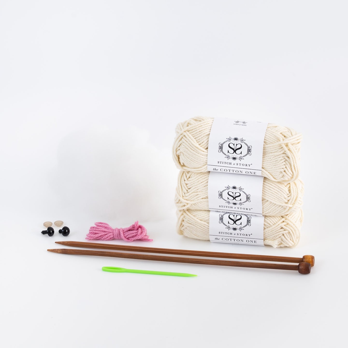 Kris Bunny Baby Comforter Knitting Kit