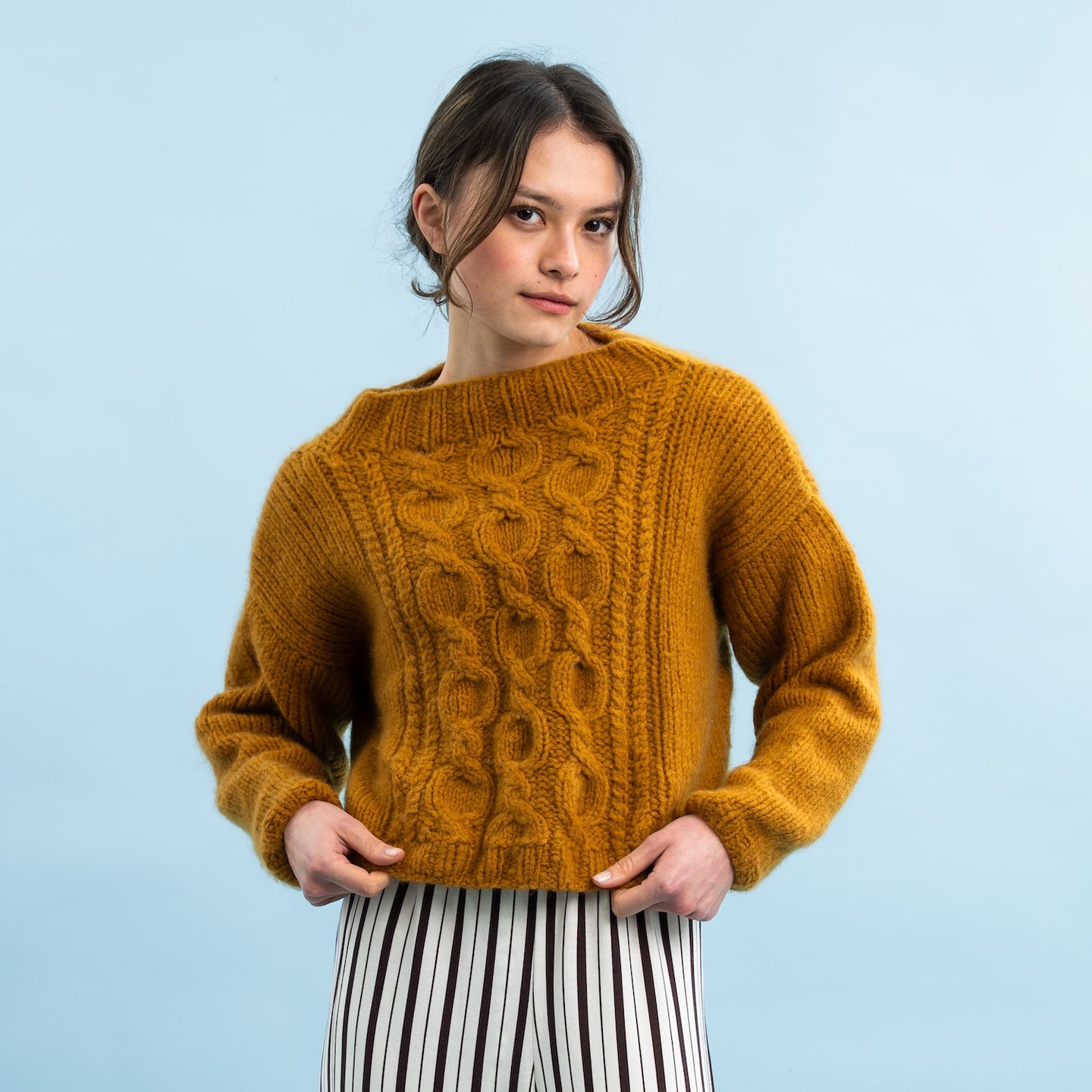 Venezia Cable Sweater Knitting Kit