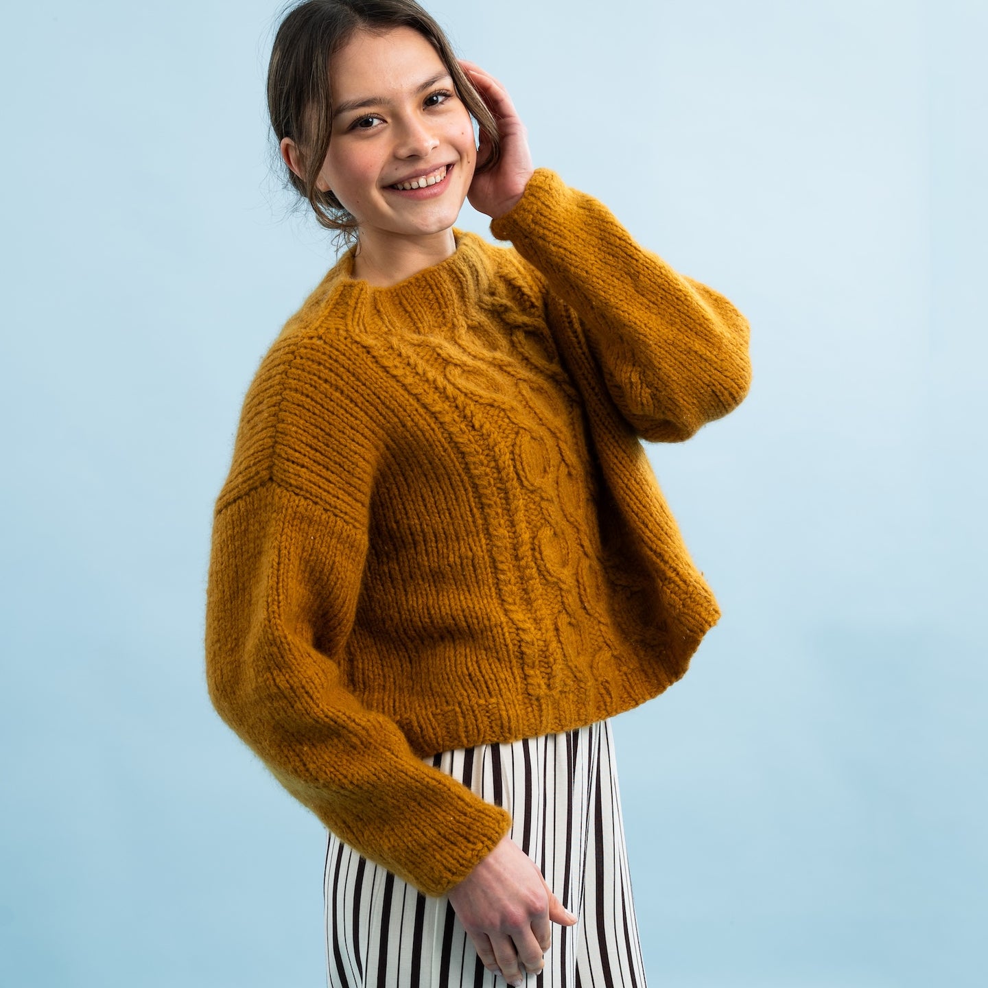 Venezia Cable Sweater Knitting Kit