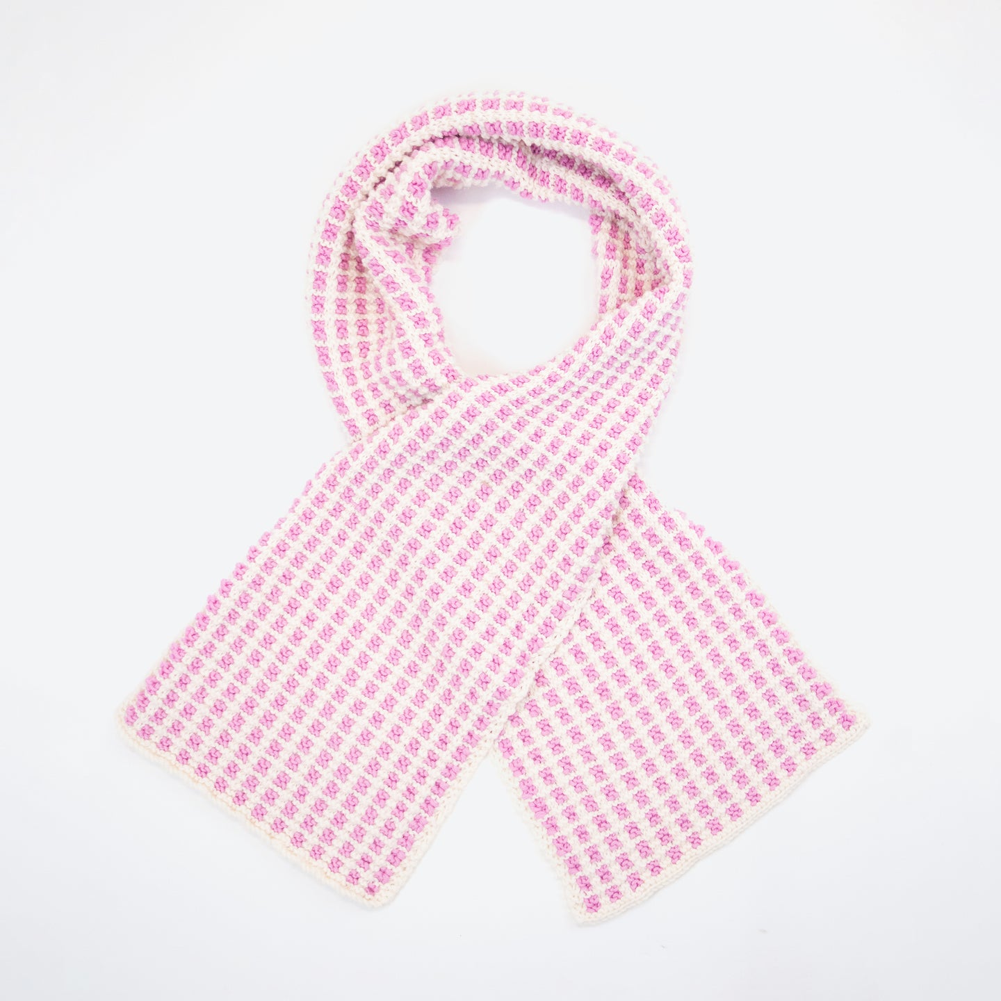 Polperro Grid Scarf Knitting Kit