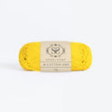 Front on photo of the Stitch & story's Cotton one yarn in 25g ball, in Daisy yellow