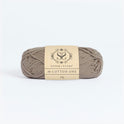 Front on photo of the Stitch & story's Cotton one yarn in 25g ball, in Hare Grey