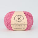 Front on shot of Stitch & story's 100% merino wool Lil' Merino's Doe Pink