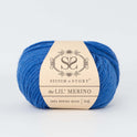 Front on shot of Stitch & story's 100% merino wool Lil' Merino's Royal Blue