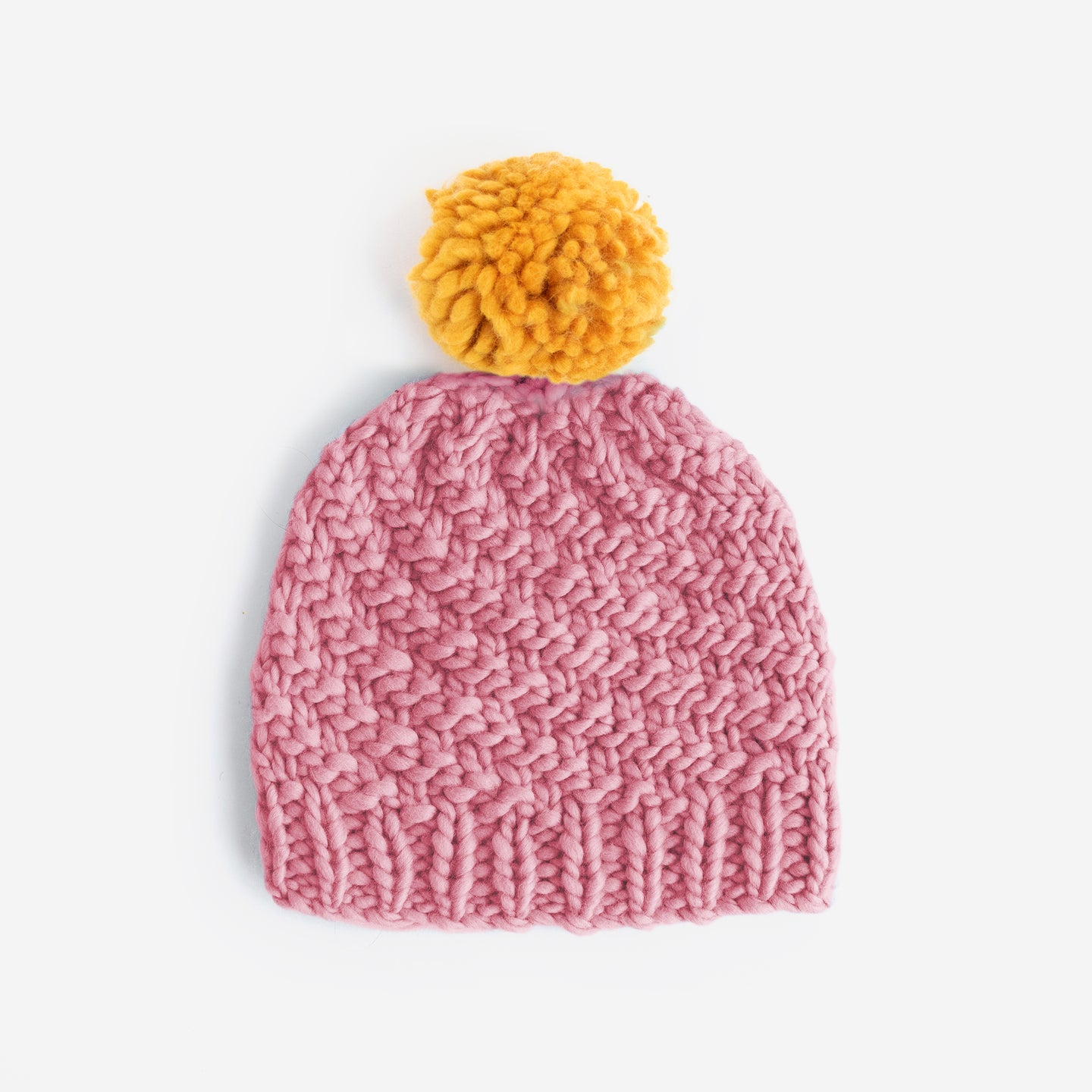 Flat hat with a pom pom shop