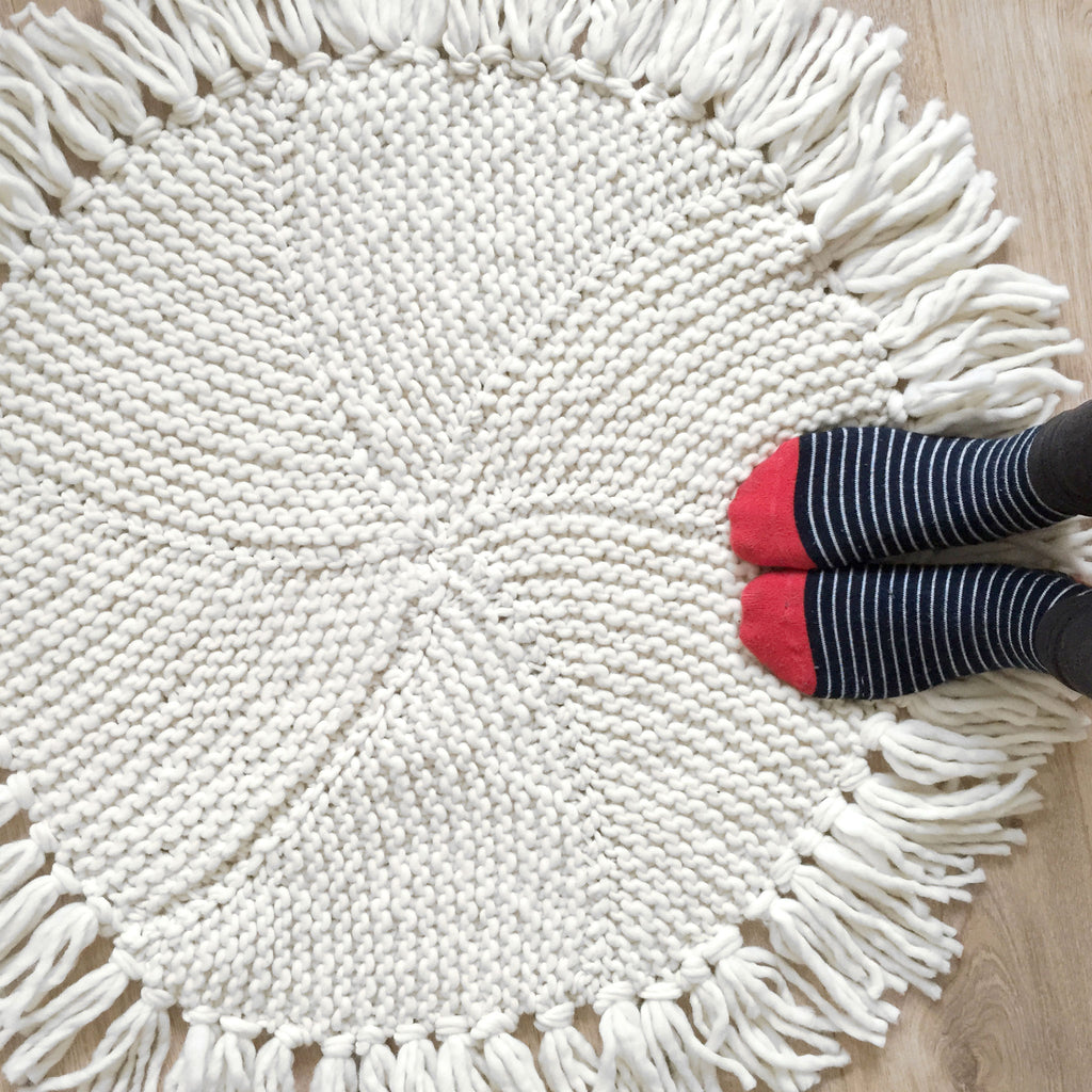 Round Rug Knitted Maggie Round Rug Knitting Kit | Stitch & Story