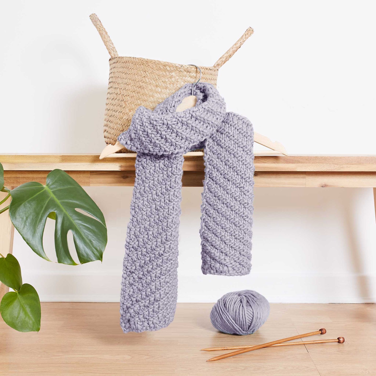 Chunky Simple Scarf Knitting Kit Stitch Story