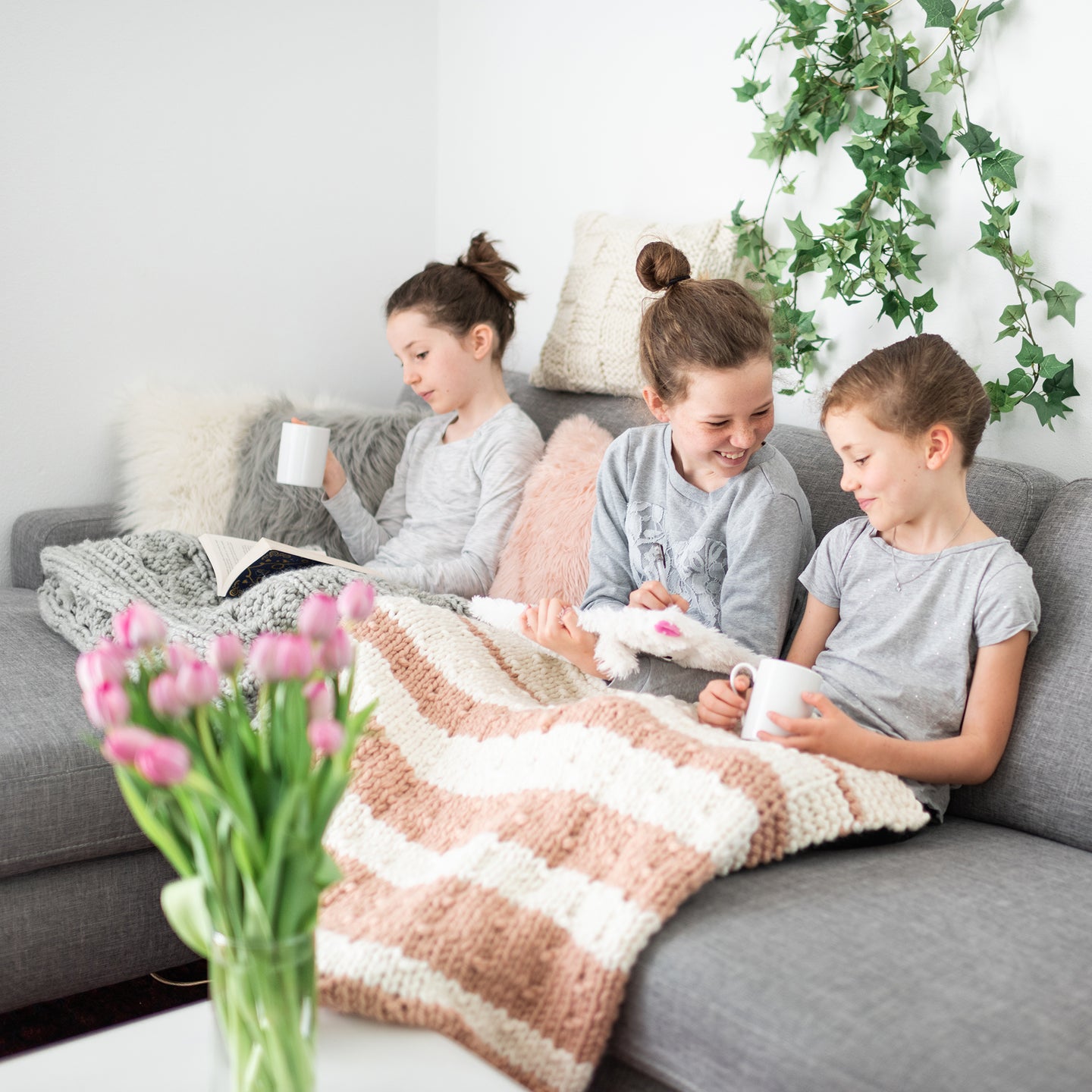 Stripey Settee Throw Knitting Kit Stitch Story