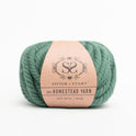 Front on photo showing the 100% Wool Super Chunky yarn The Homestead yarn from Stitch & Story in Aqua Teal