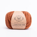 Front on photo showing the 100% Wool Super Chunky yarn The Homestead yarn from Stitch & Story in Red Maple