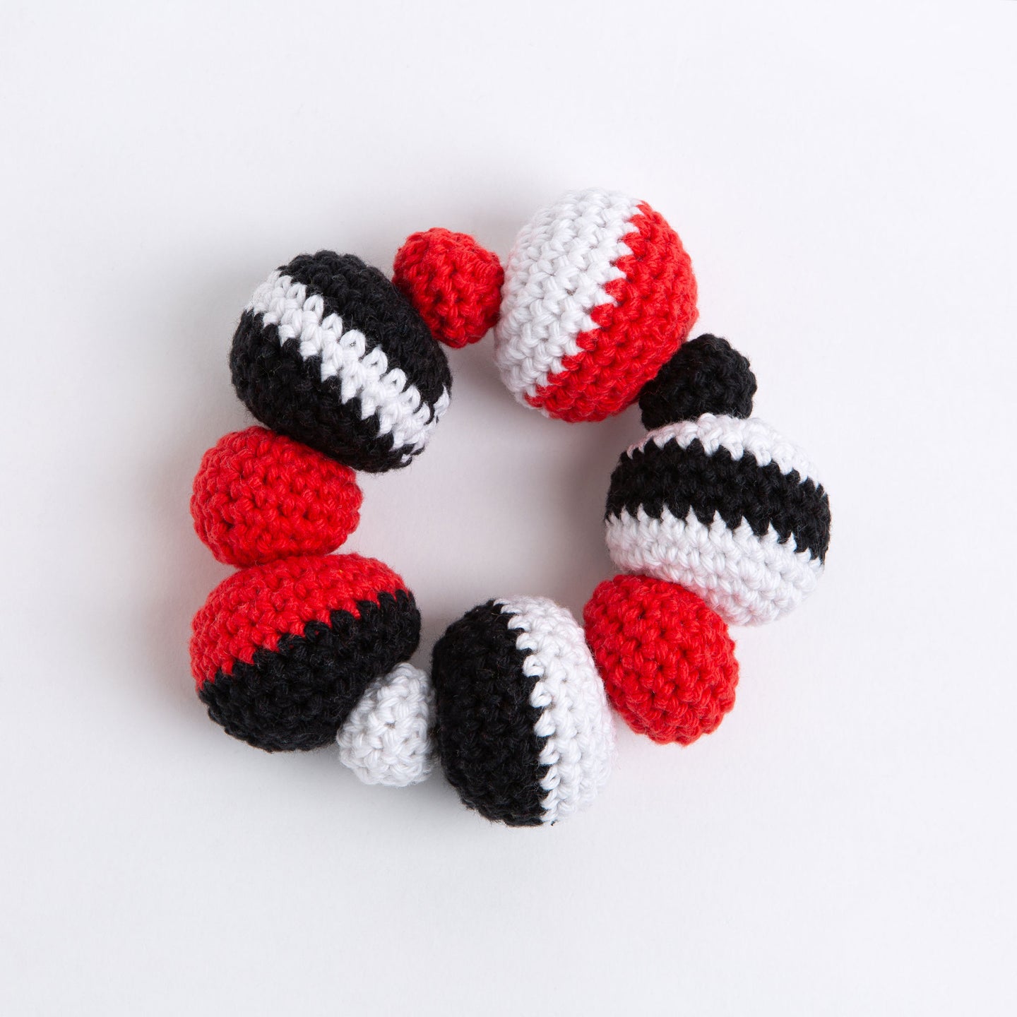 Tricolour Bubble Baby Toy Crochet Kit