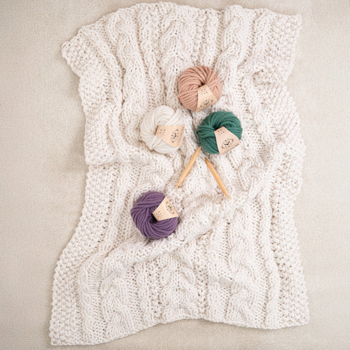 Cabin Blanket Knitting Kit