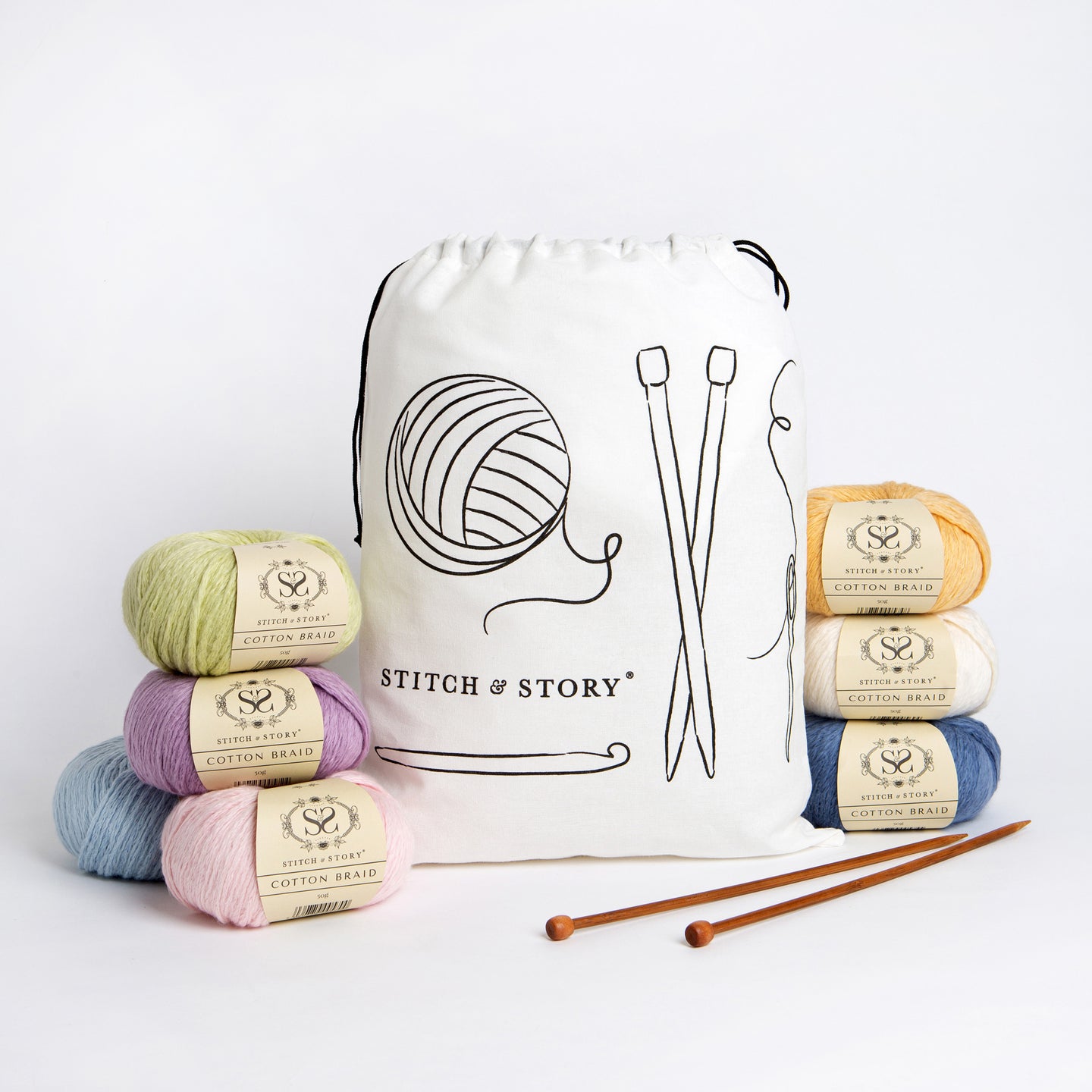 Rainbow Toddler Hooded Jacket Knitting Kit