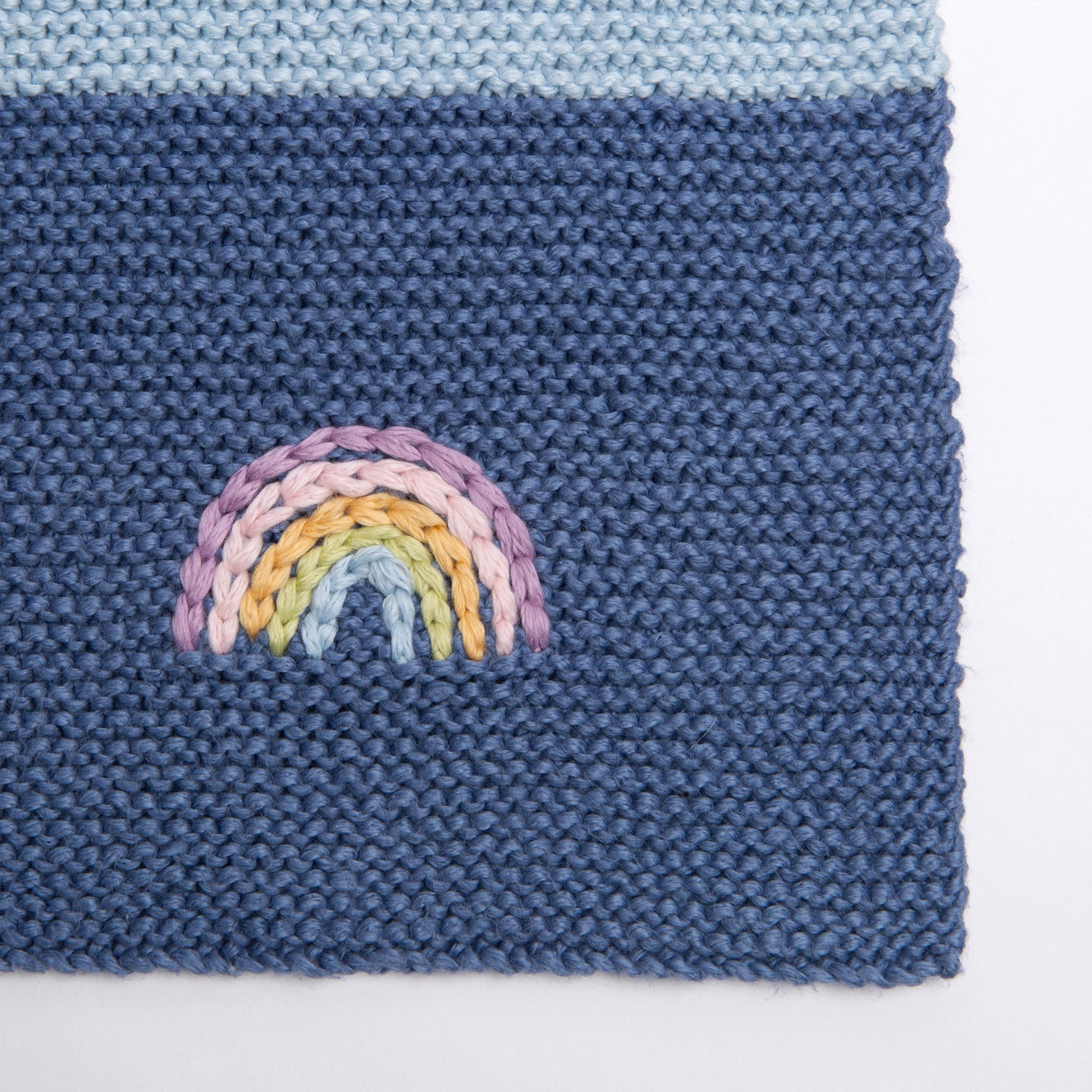 Rainbow Striped Blanket Knitting Kit
