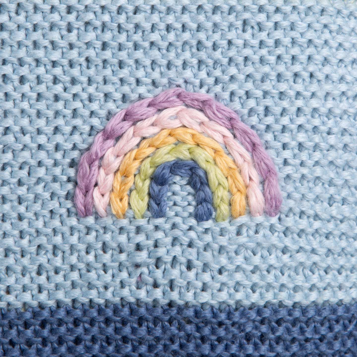 Rainbow Striped Floor Cushion Knitting Kit