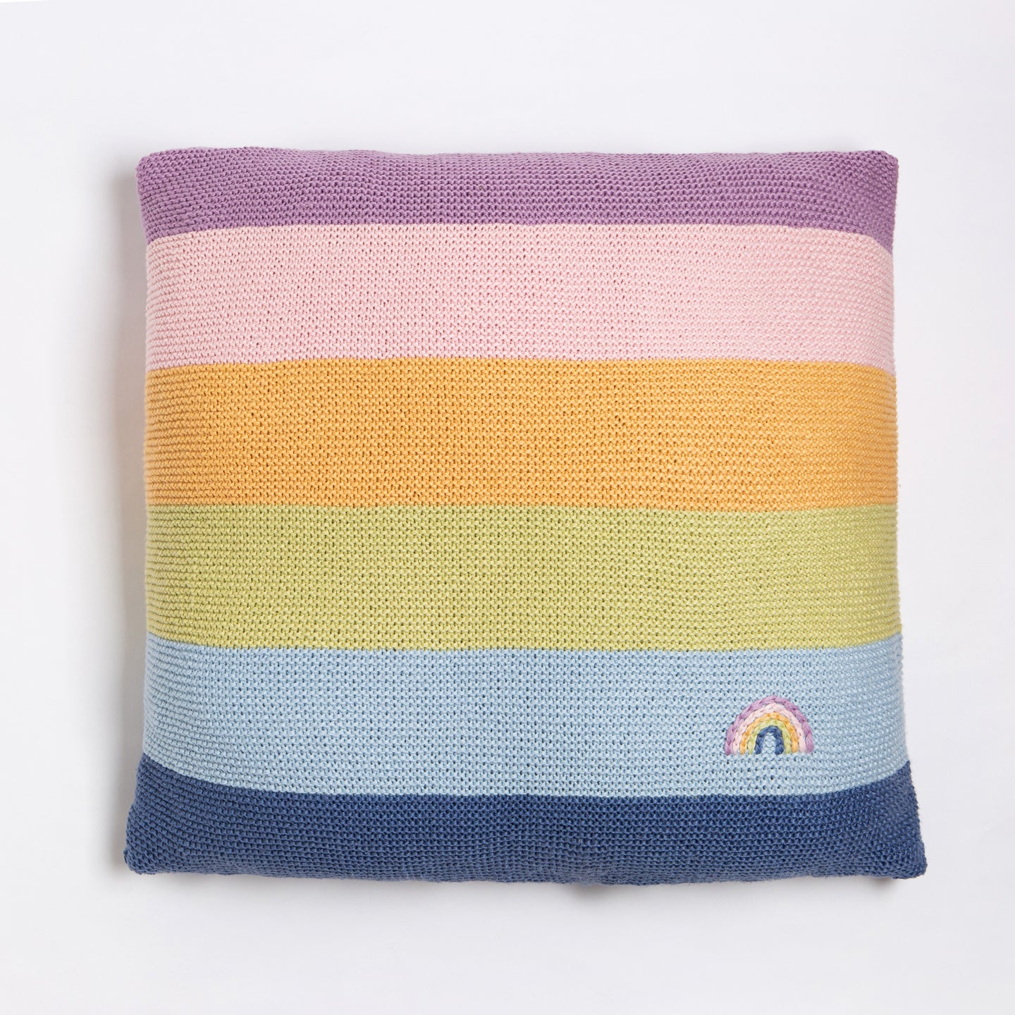 Rainbow Striped Floor Cushion Knitting Kit