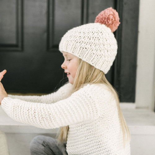 Mini Luca Pom Hat Knitting Kit