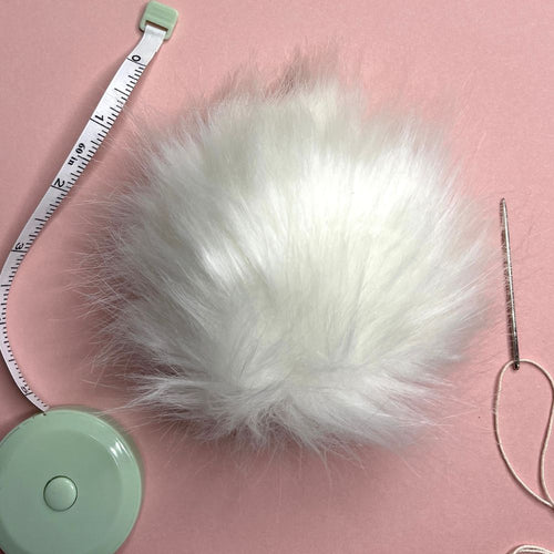 White Faux Fur Pom-pom