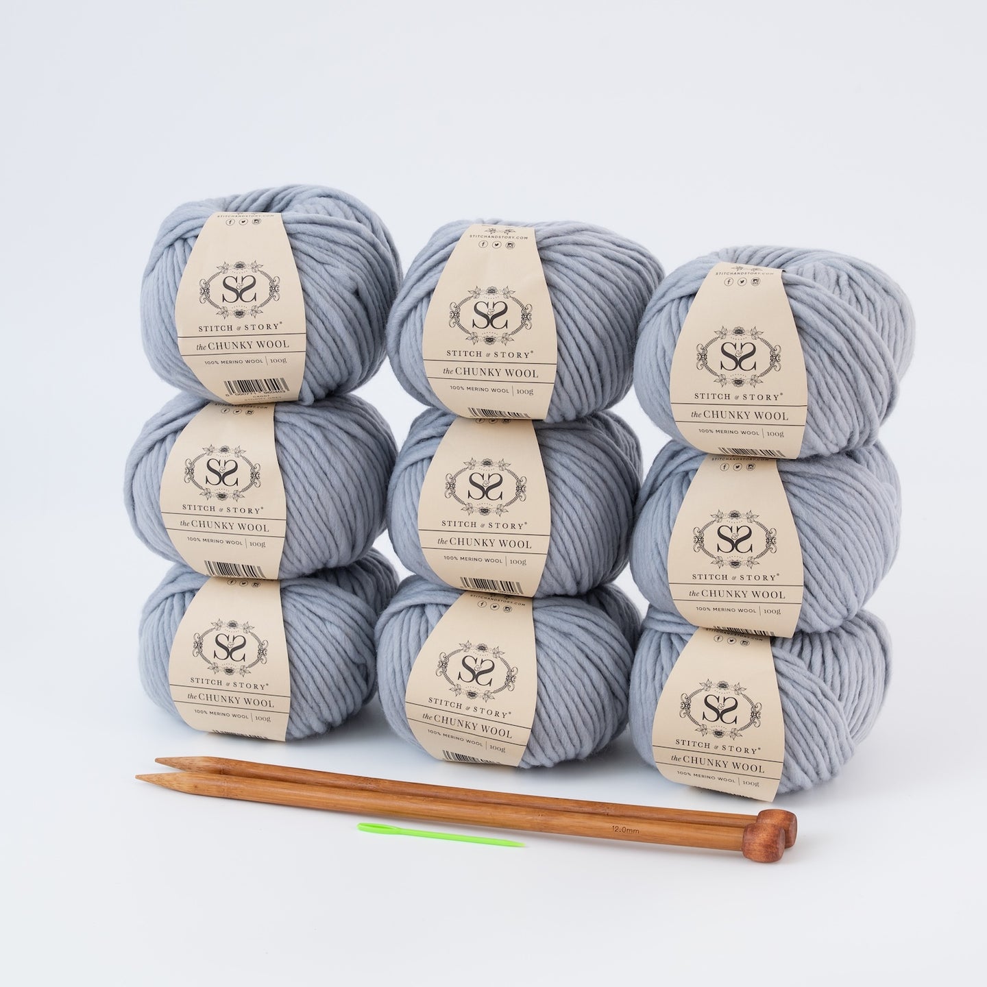 Soft Lofty Throw Knitting Kit