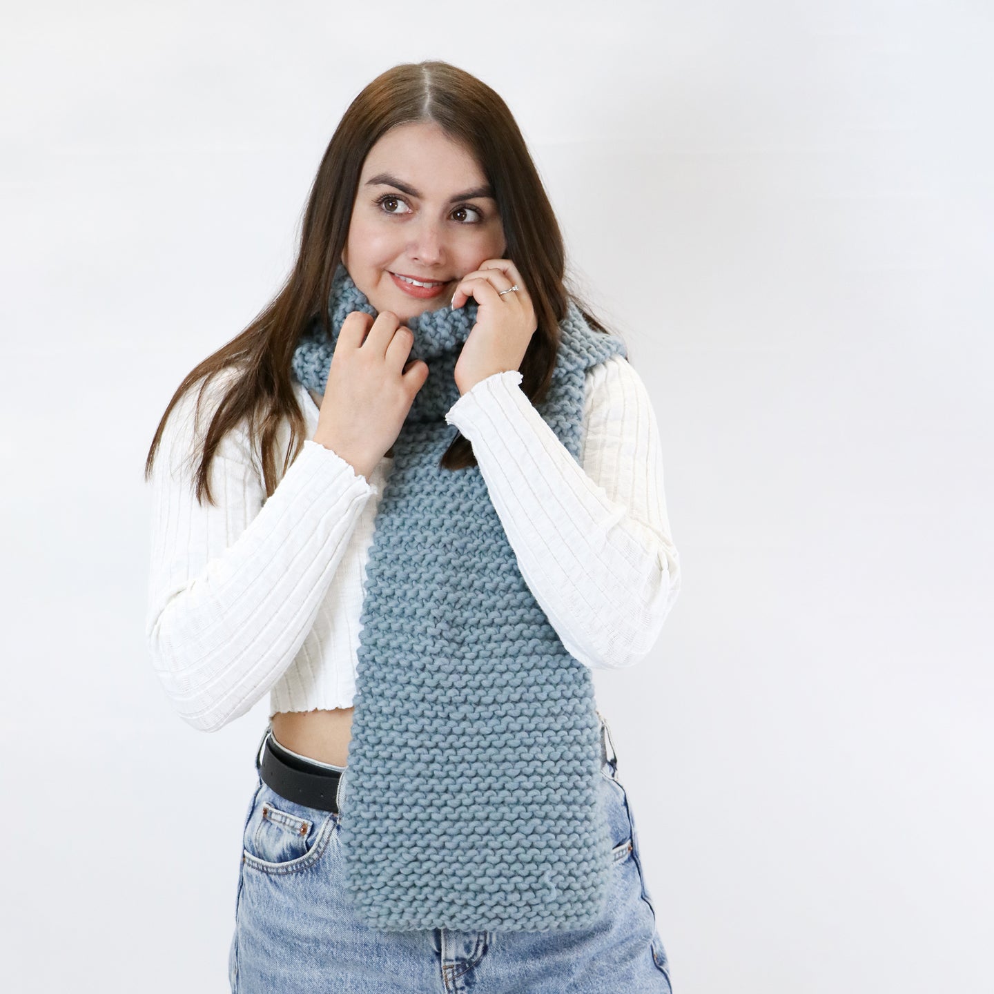 Blake Garter Scarf Downloadable Pattern