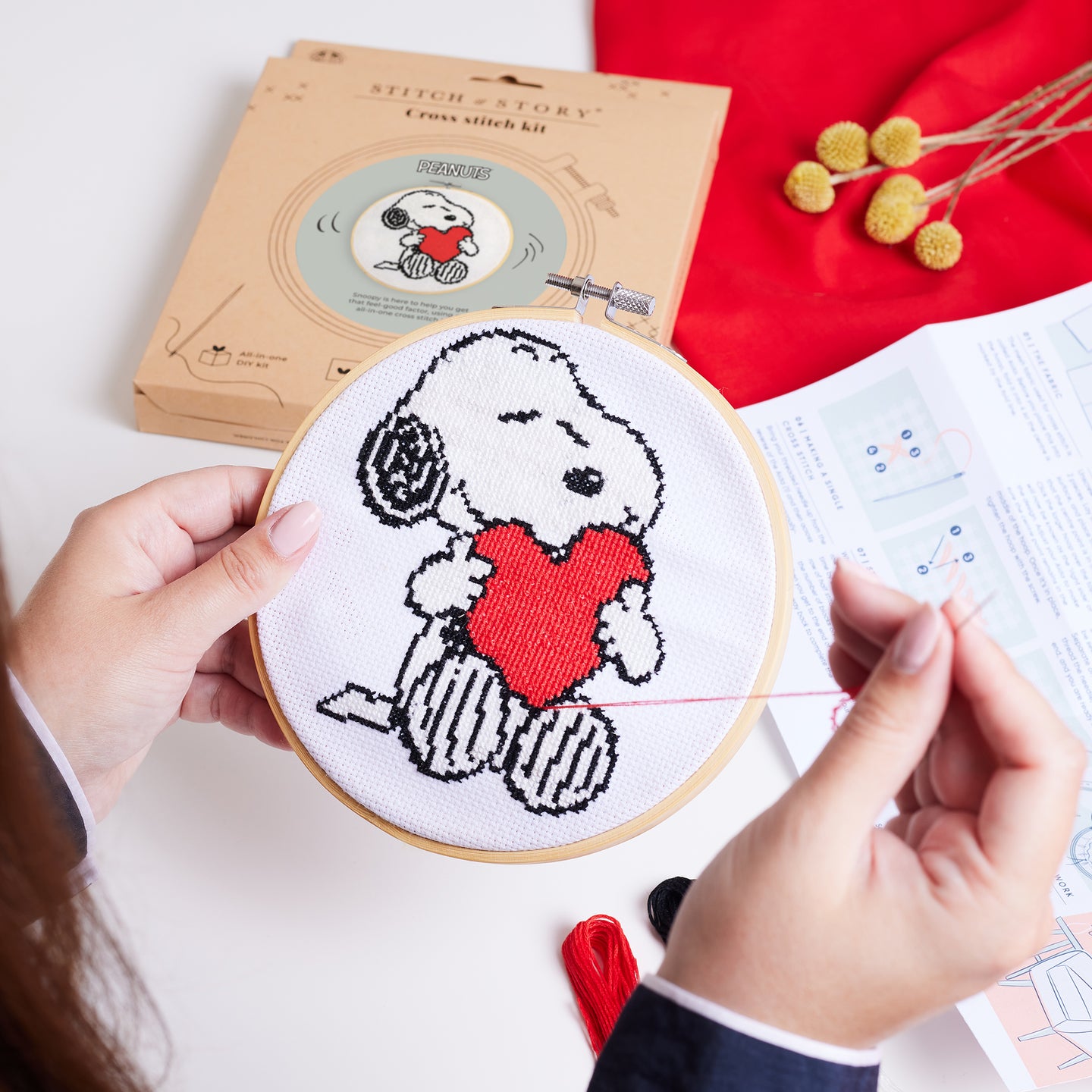 Peanuts: Heart Cross Stitch Kit