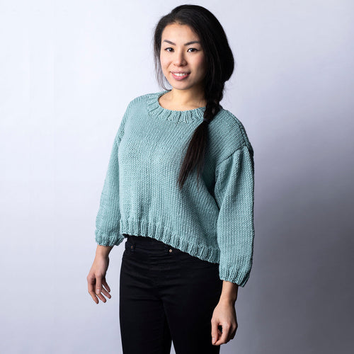 Cara Mid-Sleeve Sweater Knitting Kit