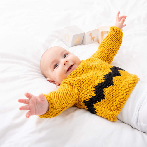 Peanuts: Charlie Brown Baby Sweater Knitting Kit