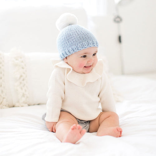 Baby Fur Pom Hat Downloadable Pattern